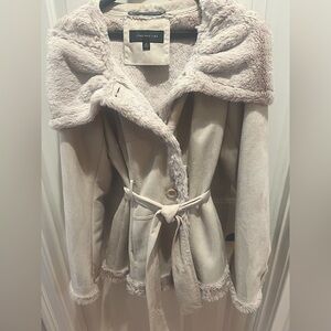 Faux suede and fur coat. Beautiful and luxuriously soft. Rarely worn.